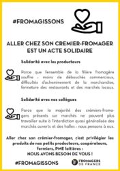 Affiché crémier fromager solidaire